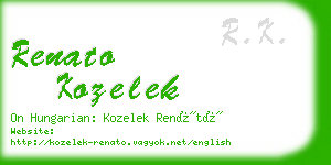 renato kozelek business card